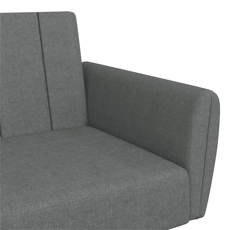 Vidaxl 2-Seater Sofa Bed in Dark Gray Fabric