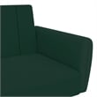 Vidaxl 2-Seater Sofa Bed in Dark Green Polyester Velvet