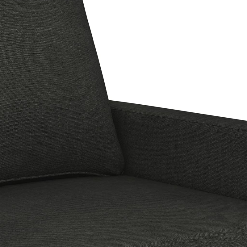 Vidaxl Metal 2-Seater Sofa Black Polyester Fabric