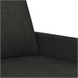 Vidaxl Metal 2-Seater Sofa Black Polyester Fabric