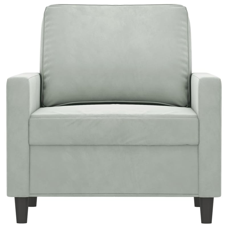 Vidaxl Single Sofa Chair in Light Gray Polyester