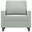 Vidaxl Single Sofa Chair in Light Gray Polyester
