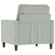 Vidaxl Single Sofa Chair in Light Gray Polyester