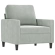 Vidaxl Single Sofa Chair in Light Gray Polyester