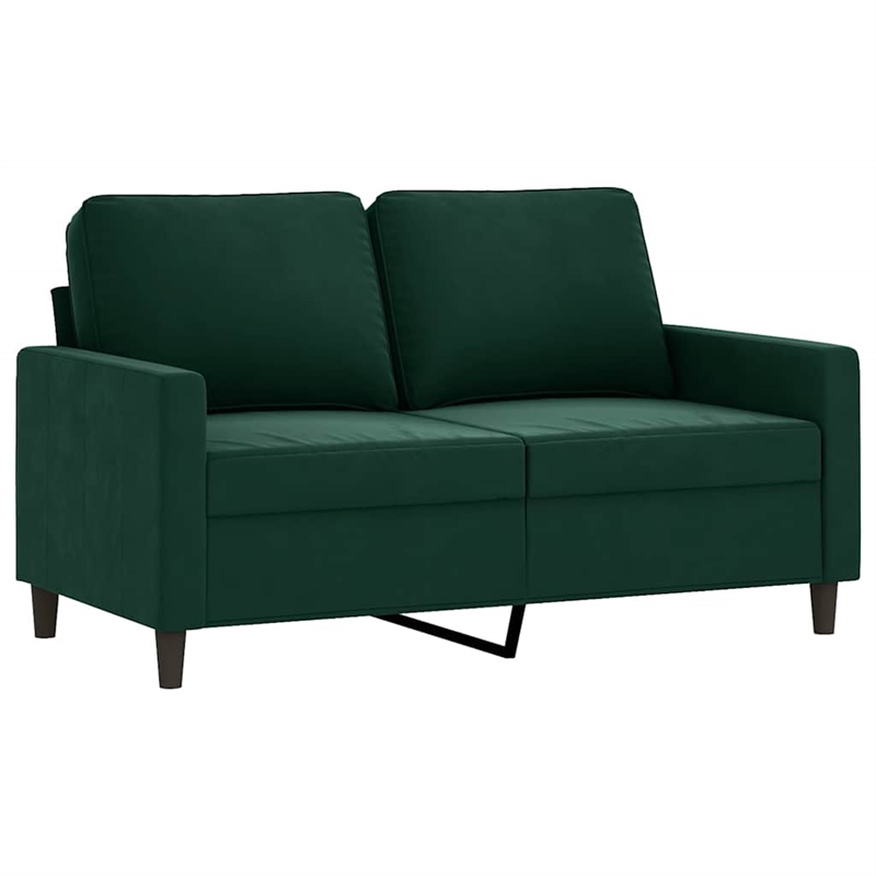 Vidaxl Metal 2-Seater Sofa in Dark Green Polyester