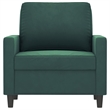 Vidaxl Single Sofa Chair in Dark Green Polyester