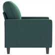 Vidaxl Single Sofa Chair in Dark Green Polyester