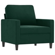 Vidaxl Single Sofa Chair in Dark Green Polyester
