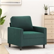 Vidaxl Single Sofa Chair in Dark Green Polyester
