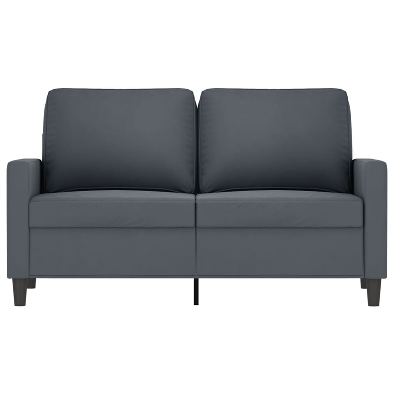 Vidaxl Metal 2-Seater Sofa in Dark Grey Polyester