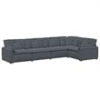 Vidaxl Modular L-Shaped Sofa in Dark Grey Velvet Polyester