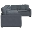 Vidaxl Modular L-Shaped Sofa in Dark Grey Velvet Polyester