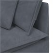 Vidaxl Modular L-Shaped Sofa in Dark Grey Velvet Polyester