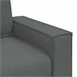 Vidaxl 3-Seater Fabric Sofa Set with Cushion in Dark Gray
