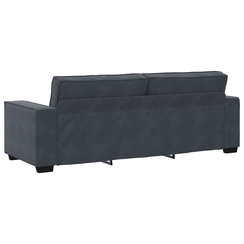 Vidaxl Large Metal Sofa Set in Dark Grey Velvet