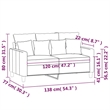 Vidaxl Metal 2-Seater Sofa in Dark Green Velvet