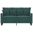 Vidaxl Metal 2-Seater Sofa in Dark Green Velvet