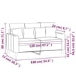 Vidaxl Metal 2-Seater Sofa in Dark Green Velvet