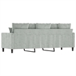 Vidaxl Metal 3-Seater Sofa in Light Grey Polyester