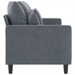 Vidaxl Metal 3-Seater Sofa in Dark Grey Velvet