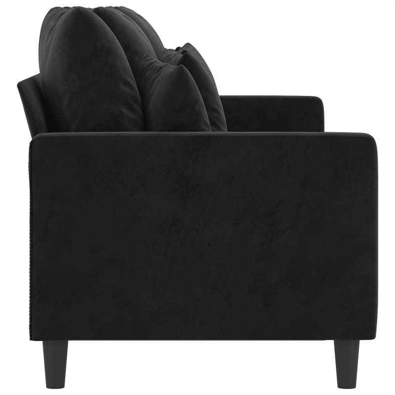 Vidaxl Metal 3-Seater Sofa in Black Velvet