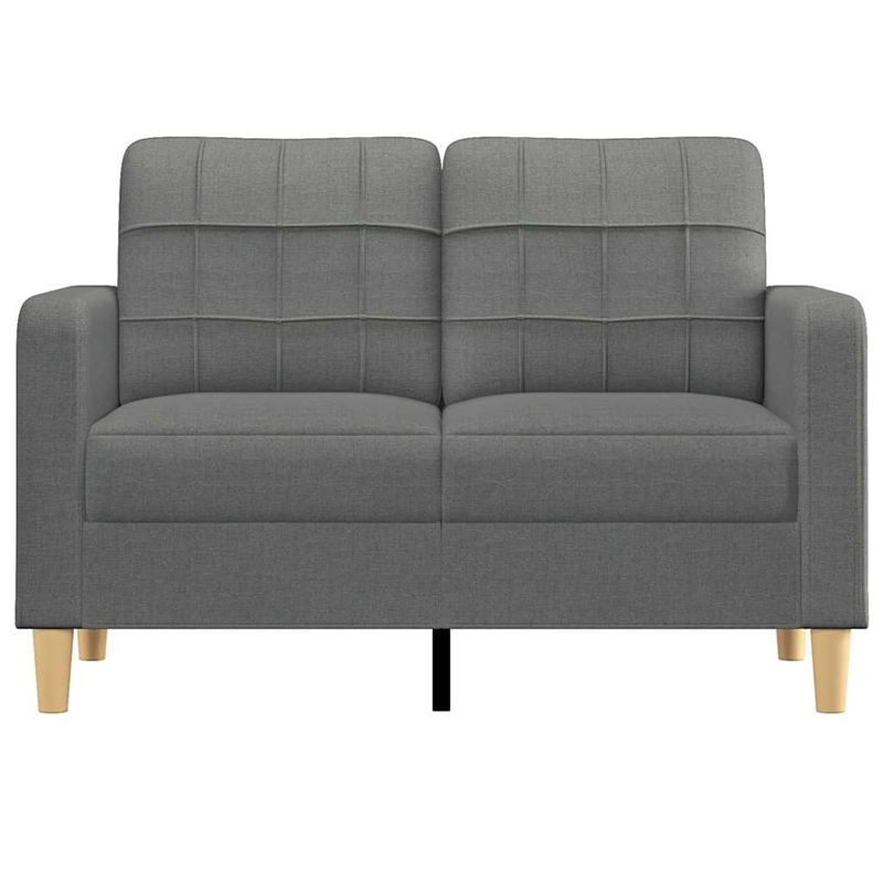 Vidaxl Metal 2-Seater Sofa in Dark Grey Fabric