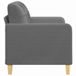 Vidaxl Metal 2-Seater Sofa in Dark Grey Fabric