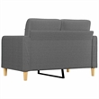 Vidaxl Metal 2-Seater Sofa in Dark Grey Fabric