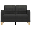 Vidaxl Metal 2-Seater Sofa in Black Polyester