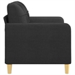 Vidaxl Metal 2-Seater Sofa in Black Polyester