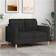 Vidaxl Metal 2-Seater Sofa in Black Polyester