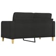 Vidaxl 2-Seater Sofa in Black Polyester