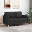 Vidaxl 2-Seater Sofa in Black Polyester