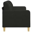 Vidaxl Metal 3-Seater Sofa Black Fabric