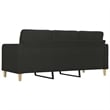 Vidaxl Metal 3-Seater Sofa Black Fabric