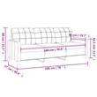 Vidaxl Metal 3-Seater Sofa Black Fabric