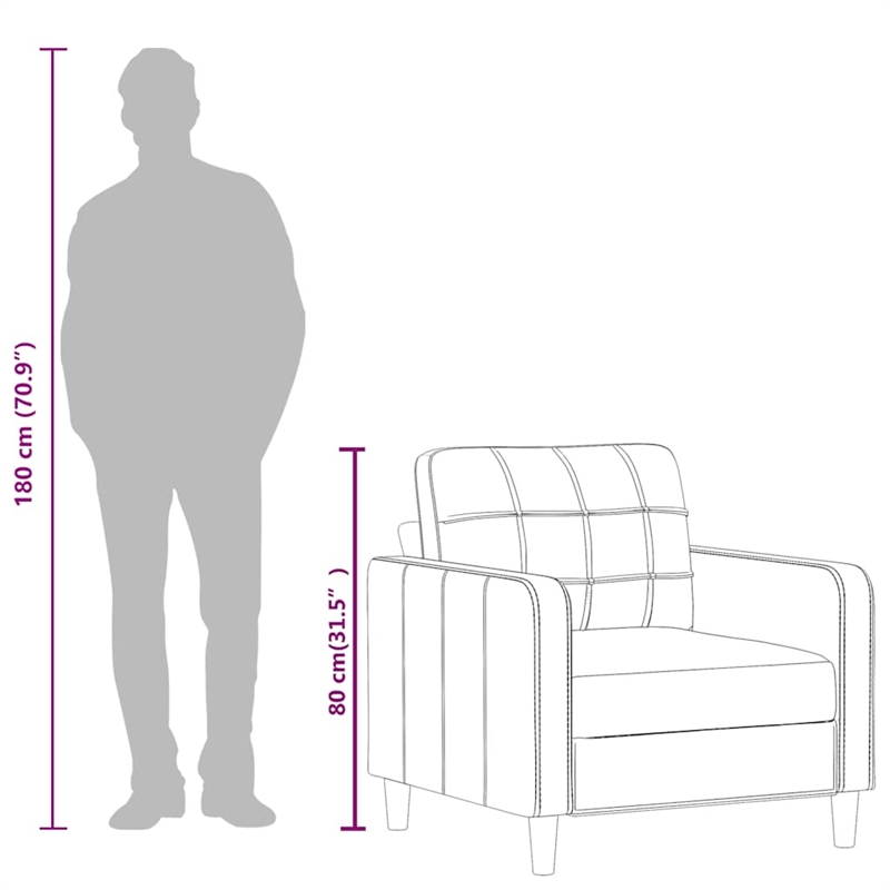 Vidaxl Single Sofa Chair in Black