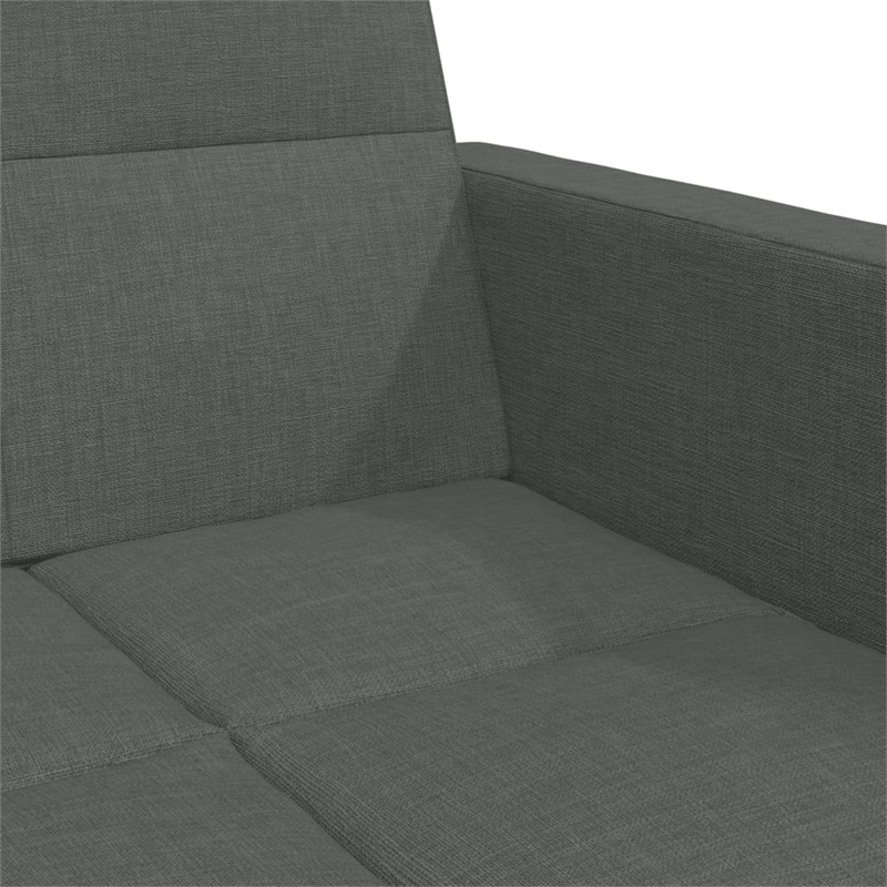 Vidaxl 2-Seater Sofa Bed in Dark Grey Polyester Fabric
