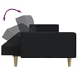 Vidaxl Sofa Bed in Black Polyester Fabric