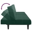 Vidaxl 2-Seater Foldable Sofa Bed in Dark Green Velvet