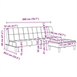Vidaxl 2-Seater Sofa Bed with Footstool in Black Velvet