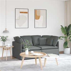 Vidaxl Modular Sofa in Dark Gray Fabric