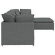 Vidaxl Large Modular Sofa in Dark Grey Fabric
