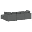 Vidaxl Large Modular Sofa in Dark Grey Fabric