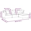 Vidaxl Large Modular Sofa in Dark Grey Fabric