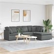 Vidaxl Large Modular Sofa in Dark Grey Fabric