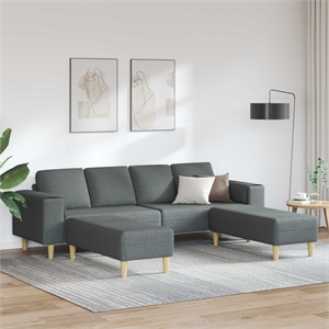 Vidaxl Sofa Set in Dark Gray Fabric