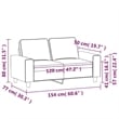 Vidaxl 2-Seater Sofa in Light Gray Microfiber