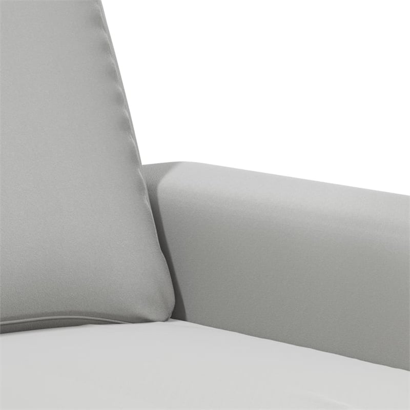 Vidaxl 2-Seater Sofa in Light Gray Microfiber