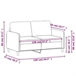 Vidaxl Metal 2-Seater Sofa in Light Grey Polyester